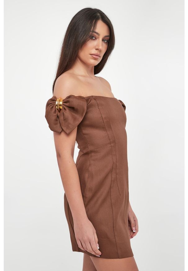 Elisabetta Franchi - Sukienka hiszpanka ELISABETTA FRANCHI. Typ kołnierza: dekolt hiszpanka