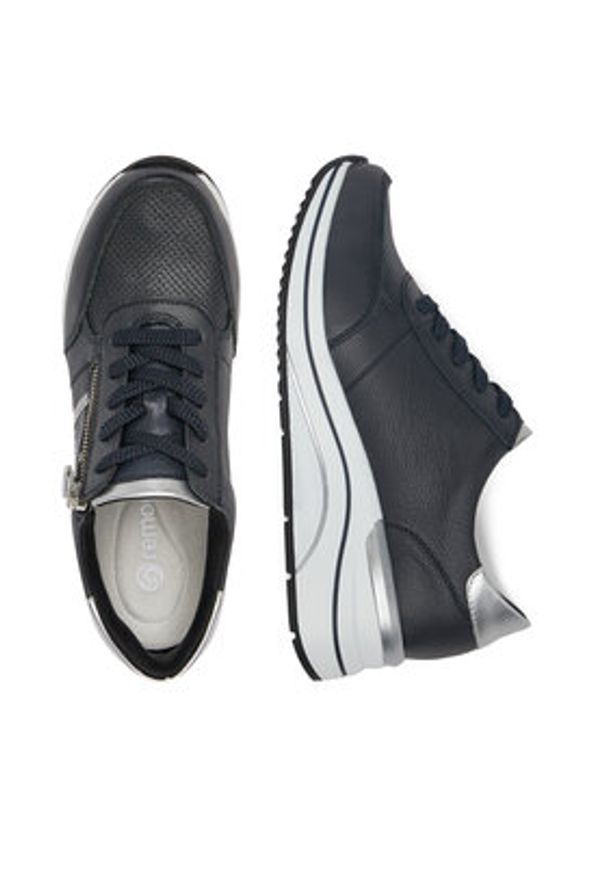 Remonte Sneakersy D0T04-14 Czarny. Kolor: czarny. Materiał: skóra