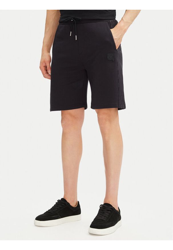Karl Lagerfeld - KARL LAGERFELD Szorty sportowe 705071 552951 Granatowy Regular Fit. Kolor: niebieski. Materiał: bawełna. Styl: sportowy