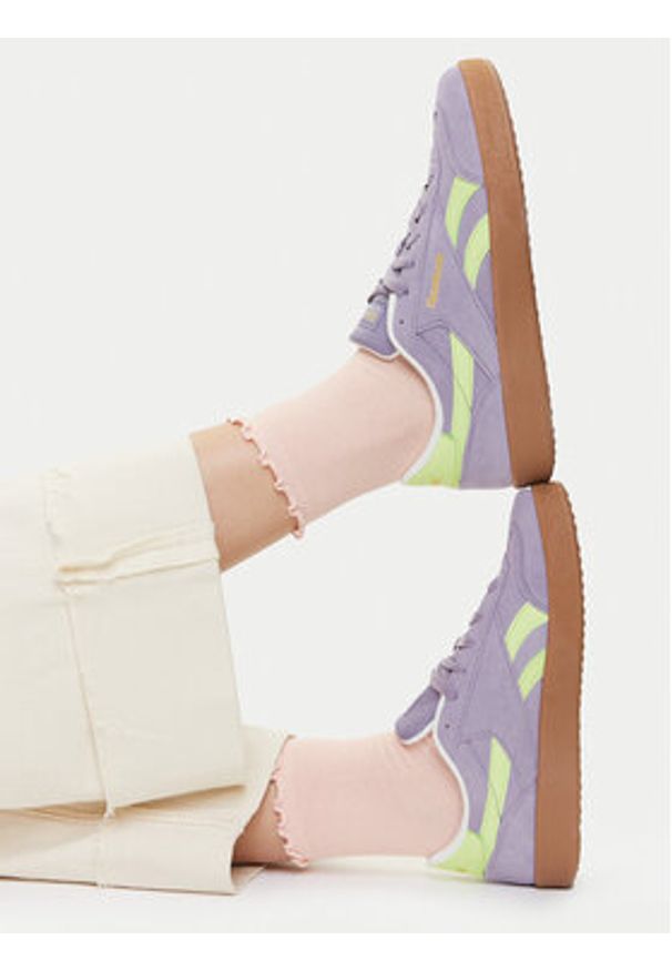 Reebok Sneakersy SMASH EDGE 100220594 Fioletowy. Kolor: fioletowy. Materiał: syntetyk, skóra