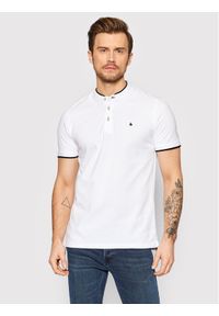 Jack & Jones Polo Paulos 12199711 Biały Regular Fit. Typ kołnierza: polo. Kolor: biały. Materiał: bawełna #1