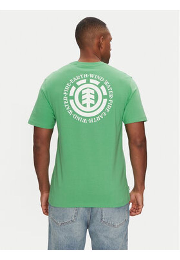 Element T-Shirt ELYZT00490 Zielony Regular Fit. Kolor: zielony. Materiał: bawełna