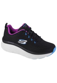 skechers - Buty sportowe Sneakersy damskie, Skechers D'Lux Walker - Fresh Finesse. Kolor: wielokolorowy, czarny, biały. Sport: turystyka piesza