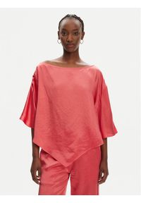 Pinko - PINKO Bluzka 104671 A2BU N55 Koralowy Relaxed Fit. Kolor: pomarańczowy. Materiał: syntetyk