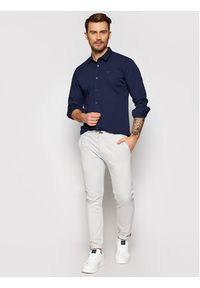 Tommy Jeans Koszula DM0DM04405 Granatowy Slim Fit. Kolor: niebieski. Materiał: bawełna