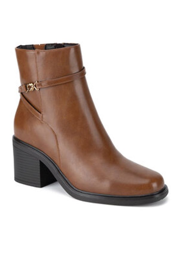 Clara Barson Botki WYL4017-1 Brązowy. Kolor: brązowy. Materiał: skóra