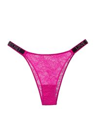 Intica - Stringi z szerokim paskiem i ozdobnymi detalami Rakita. Kolor: różowy. Materiał: materiał