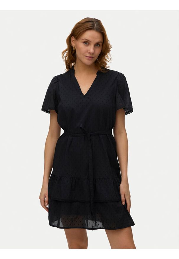 Vero Moda Sukienka koktajlowa Trine 10342726 Czarny Regular Fit. Kolor: czarny. Materiał: bawełna. Styl: wizytowy