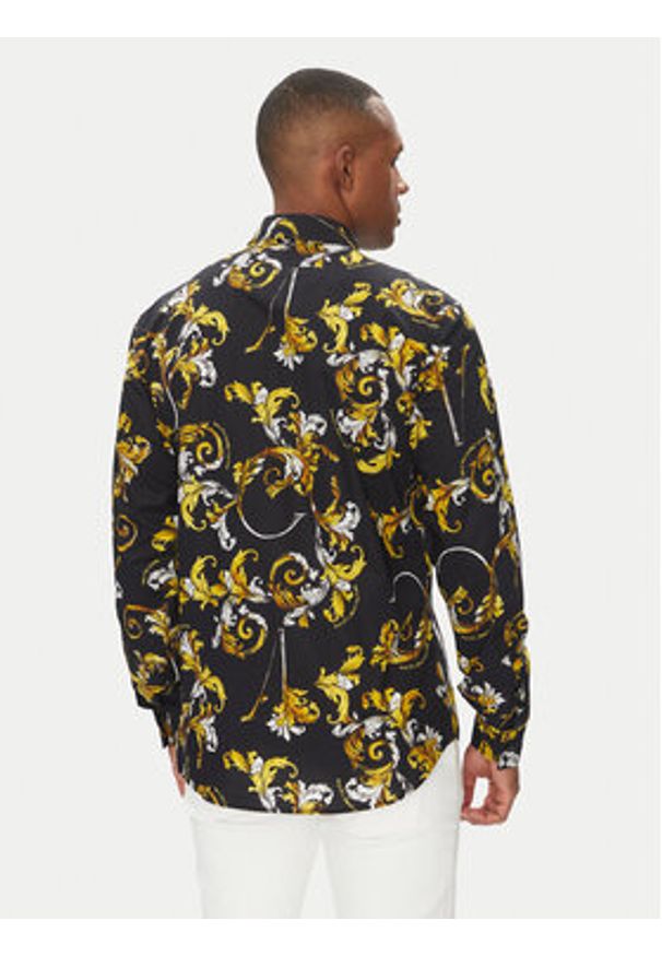 Versace Jeans Couture Koszula 78GAL2S0 Czarny Regular Fit. Kolor: czarny. Materiał: bawełna
