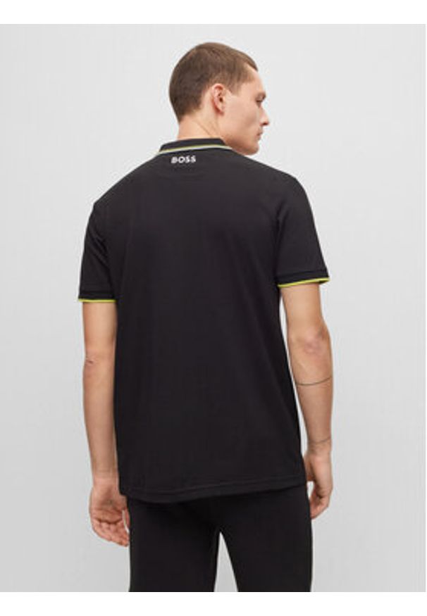 BOSS - Boss Polo 50469094 Czarny Regular Fit. Typ kołnierza: polo. Kolor: czarny. Materiał: bawełna, syntetyk