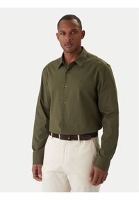 Calvin Klein Koszula LV04LB148G Khaki Slim Fit. Kolor: brązowy. Materiał: bawełna #1