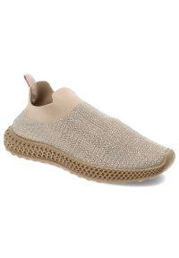 Beżowe Półbuty S.Barski Sportowe Modne Obuwie Damskie. Okazja: na spacer, na co dzień. Zapięcie: bez zapięcia. Kolor: beżowy. Materiał: dzianina, jeans, materiał. Szerokość cholewki: normalna. Styl: sportowy #1