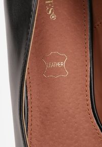 Born2be - Czarne Szpilki Vices na Platformie ze Skórzaną Wkładką Racca. Okazja: na spotkanie biznesowe, na ślub cywilny, do pracy, na wesele, na imprezę. Kolor: czarny. Materiał: skóra. Obcas: na platformie. Styl: biznesowy, wizytowy #2