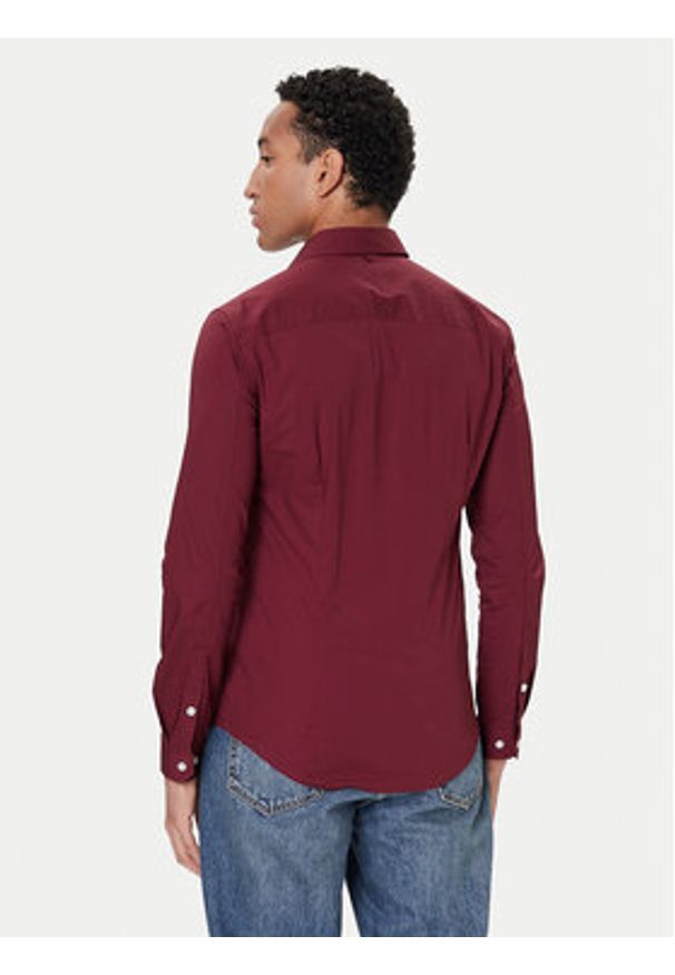 Tommy Jeans Koszula Original DM0DM04405 Czerwony Slim Fit. Kolor: czerwony. Materiał: bawełna