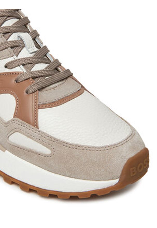 BOSS Sneakersy Jonah 50548782 Beżowy. Kolor: beżowy. Materiał: skóra