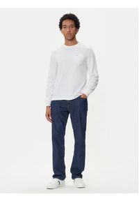 Guess Jeans Longsleeve M5BI77 K8FQ4 Biały Regular Fit. Kolor: biały. Materiał: bawełna. Długość rękawa: długi rękaw