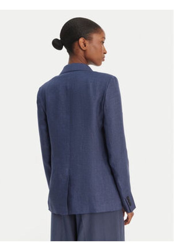 Weekend Max Mara Marynarka Nalut 2615041072 Granatowy Regular Fit. Kolor: niebieski. Materiał: len