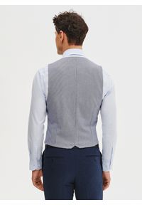 Pako Lorente - PAKO LORENTE - Dwurzędowa kamizelka męska w pepitkę. Materiał: poliester, wiskoza, elastan. Styl: młodzieżowy, elegancki #3