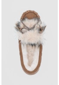 EMU Australia - Emu Australia Kapcie zamszowe kolor brązowy. Nosek buta: okrągły. Kolor: brązowy. Materiał: zamsz #4
