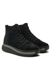 Rieker Revolution Lifestyle Botki W0960-00 Czarny. Kolor: czarny. Materiał: zamsz, skóra