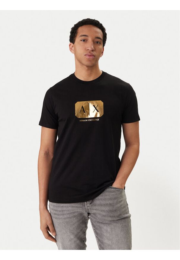 Armani Exchange T-Shirt XM002826 AF12308 UC001 Czarny Regular Fit. Kolor: czarny. Materiał: bawełna