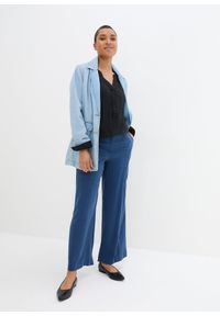 bonprix - Bluzka tunikowa z miękkiej wiskozy. Kolor: czarny. Materiał: wiskoza. Długość rękawa: długi rękaw. Długość: długie #3