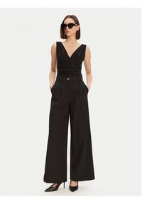 Guess Spodnie palazzo W5GB02 WH9Y2 Czarny Wide Leg. Kolor: czarny. Materiał: syntetyk #7