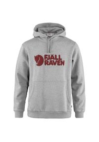 Bluza dresowa męsa Fjällräven Logo Hoodie. Typ kołnierza: kaptur. Kolor: szary. Materiał: dresówka #1
