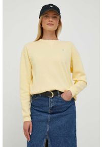 Polo Ralph Lauren bluza damska kolor żółty gładka. Typ kołnierza: polo. Kolor: żółty. Wzór: gładki #3
