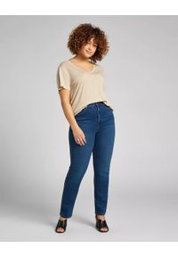 Lee - LEE CLASSIC STRAIGHT PLUS DAMSKIE SPODNIE JEANSOWE JEANSY DARK SYLVIE L32JPVWM 112107646