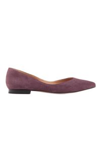Marco Shoes Baleriny damskie z niskimi bokami fioletowe. Kolor: fioletowy