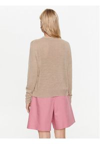 Weekend Max Mara Sweter Atzeco 2353610231 Beżowy Regular Fit. Kolor: beżowy. Materiał: len #3