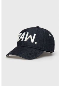 G-Star RAW - G-Star Raw czapka kolor granatowy gładka. Kolor: niebieski. Wzór: gładki