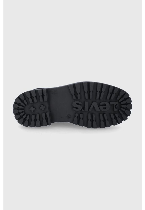 Levi's® - Levi's Workery dziecięce kolor czarny. Okazja: na spotkanie biznesowe. Nosek buta: okrągły. Zapięcie: sznurówki. Kolor: czarny. Obcas: na platformie. Styl: biznesowy