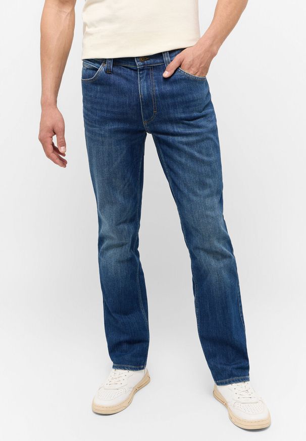 Mustang - Męskie Spodnie Jeansowe MUSTANG Tramper Straight Denim Blue 1015516 5000 882