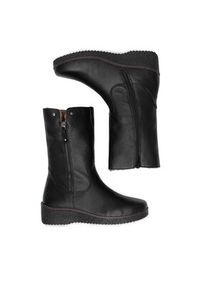 Rieker Kozaki Y4653-00 Czarny. Kolor: czarny. Materiał: skóra #4