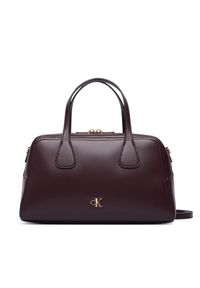Calvin Klein Torebka Ck Medium Bowling Bag LV04F3610G Bordowy. Kolor: czerwony. Materiał: skórzane #1