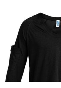 ROBERT KUPISZ - Czarny t-shirt Now. Kolor: czarny. Materiał: dresówka, bawełna. Długość rękawa: długi rękaw. Długość: długie. Wzór: kolorowy. Sezon: lato #4