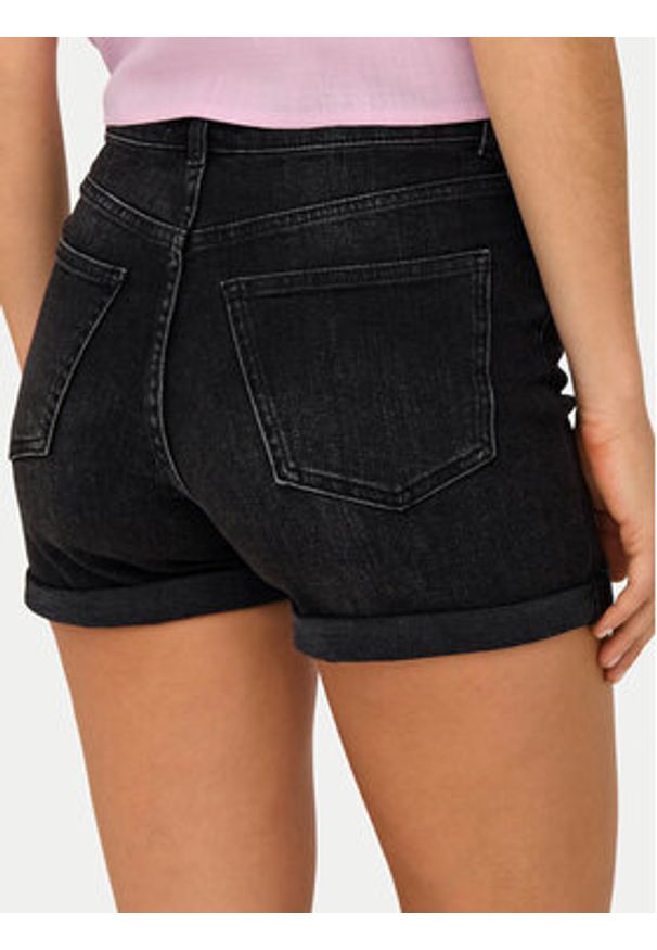 only - ONLY Szorty jeansowe Josephine 15321381 Czarny Regular Fit. Kolor: czarny. Materiał: bawełna