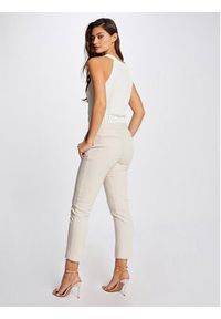 Morgan Spodnie materiałowe 211-PROSY.F Beżowy Slim Fit. Kolor: beżowy. Materiał: bawełna, materiał #10