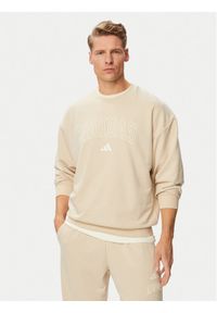 Adidas - adidas Bluza Seasonal Essentials Collegiate French Terry Crew KF4253 Beżowy Regular Fit. Kolor: beżowy. Materiał: syntetyk #1