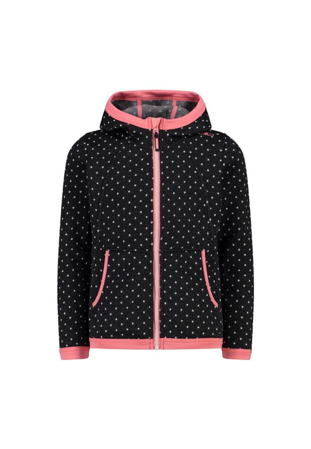 Dziewczęcy polar z kapturem CMP. Typ kołnierza: kaptur. Kolor: szary. Materiał: polar. Sport: turystyka piesza