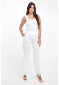 Ermanno Firenze - Top damski z haftem ERMANNO FIRENZE. Wzór: haft #3