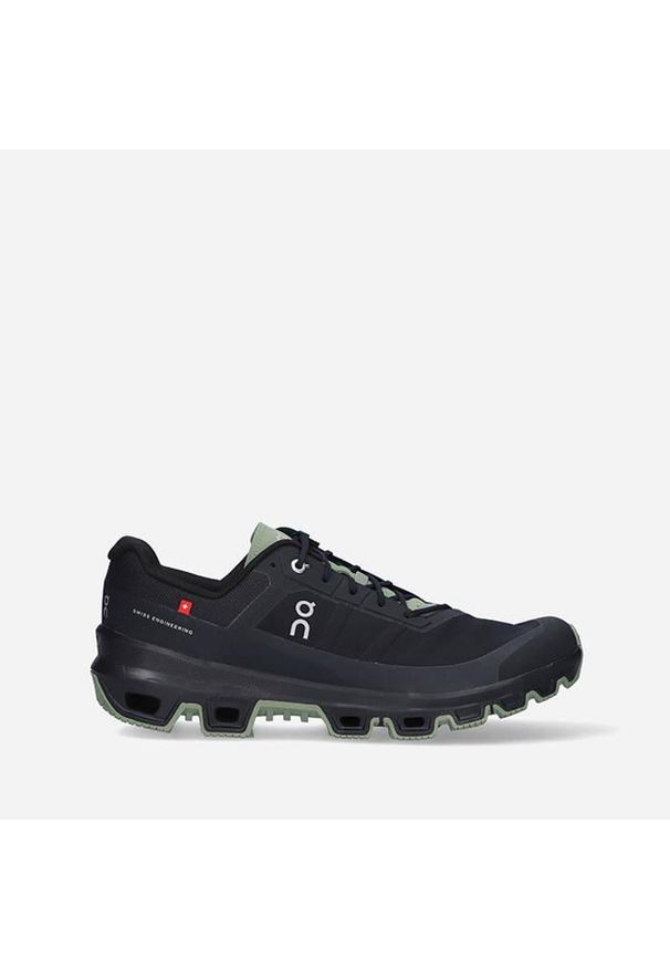 Buty do biegania męskie On Running Cloudventure Czarne. Kolor: wielokolorowy, czarny, czerwony. Sport: bieganie