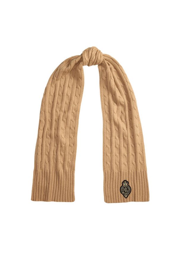 Lauren Ralph Lauren - LAUREN RALPH LAUREN Szalik 454P04456002 Beżowy. Kolor: beżowy. Materiał: materiał, poliester