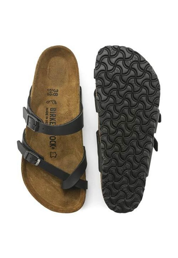 Klapki damskie Birkenstock Mayari BF. Kolor: czarny. Materiał: materiał