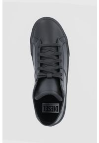 Diesel Buty skórzane męskie kolor czarny. Nosek buta: okrągły. Zapięcie: sznurówki. Kolor: czarny. Materiał: skóra #3