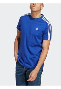 Adidas - adidas T-Shirt Essentials Single Jersey 3-Stripes T-Shirt IC9338 Niebieski Regular Fit. Kolor: niebieski. Materiał: bawełna #4