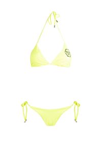 Philipp Plein Bikini Triangolo | CDPPT10 | Kobieta | Żółty. Kolor: żółty. Materiał: elastan, poliamid. Wzór: aplikacja #4