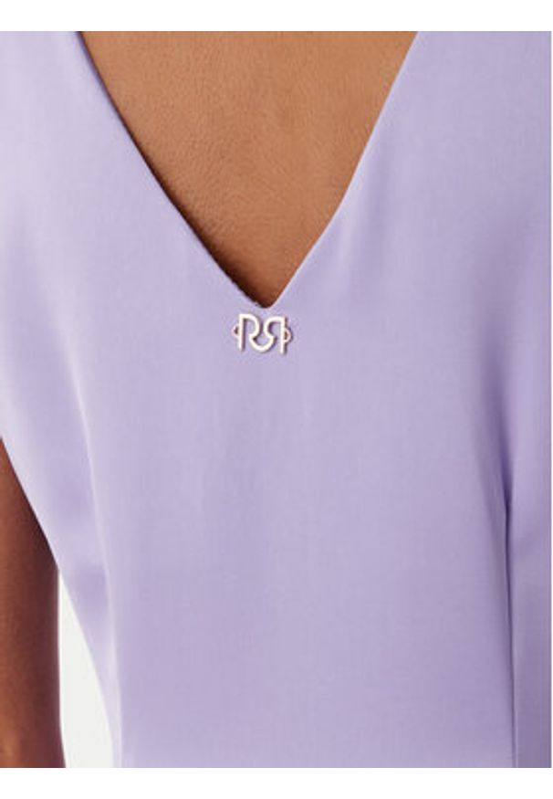 Rinascimento Sukienka koktajlowa CFC0122928003 Fioletowy Regular Fit. Kolor: fioletowy. Materiał: syntetyk. Styl: wizytowy